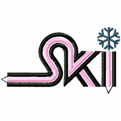 Ski Embroidery Design 1 Ski Embroidery Design 1
